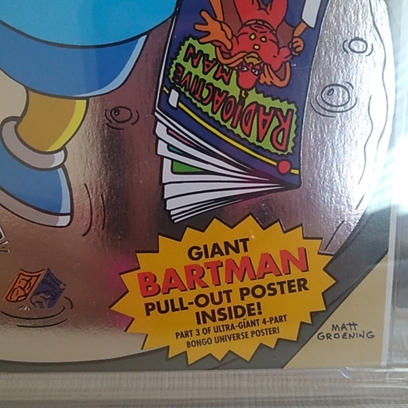 Bartman #1 Bongo Group, 1993 Silver Foil Cover w/Bartman Poster CGC 9.8 … - Picture 3 of 12